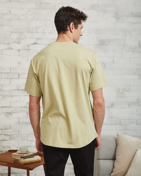 Relaxed Solid Crew-Neck with Shirt Tail