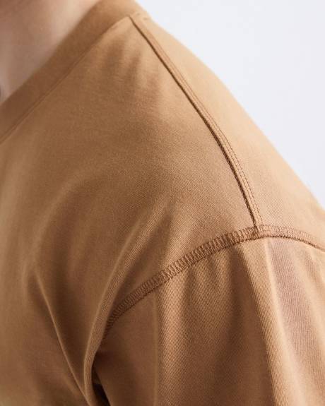 T-Shirt Ample à Manches Courtes et Col Rond