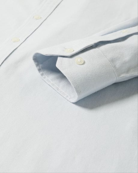 Solid Long-Sleeve Cotton Oxford Shirt