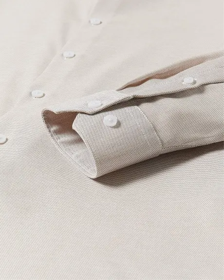Tailored-Fit Two-Tone Dobby Dress Shirt