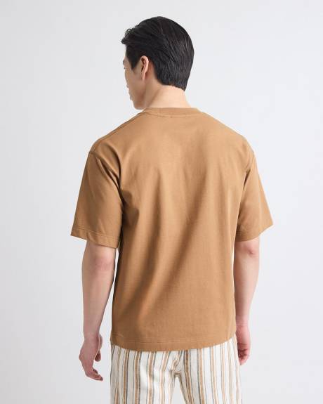 T-Shirt Ample à Manches Courtes et Col Rond