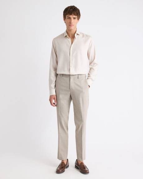 Chemise Habillée en Lyocell Chiné à Coupe Ajustée