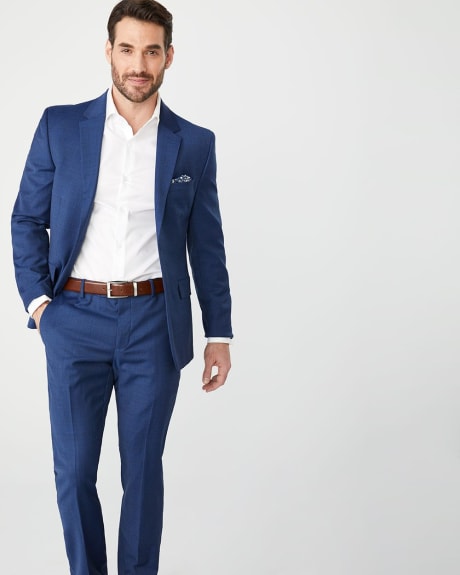 Blue Wool-Blend Suit Blazer