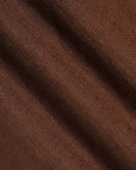 Combinaison en M&eacute;lange de Lin Sans Manches &agrave; Jambe Large