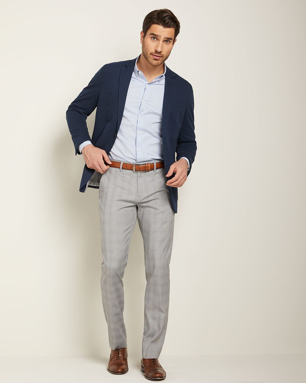 Tailored fit glen check City Pant | RW&CO.