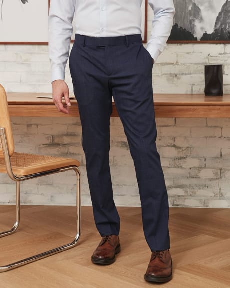Slim Fit Navy Checkered Suit Pant