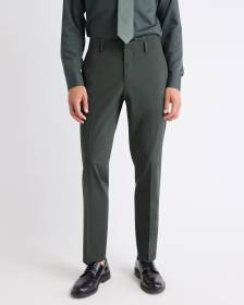 Slim-Fit Dark Green Suit Pant