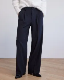 Pantalon Non-Genré à Jambe Large Plissée