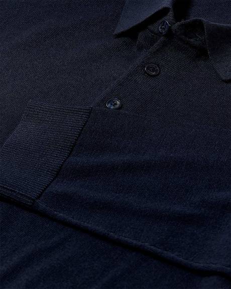 Merino Wool Polo Sweater