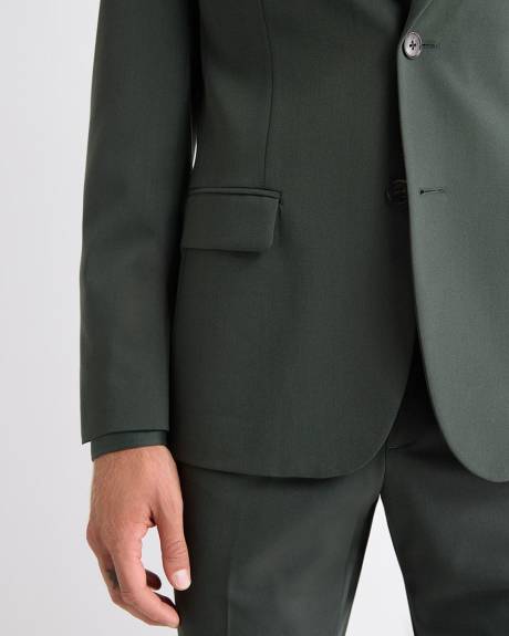 Slim-Fit Dark Green Suit Blazer