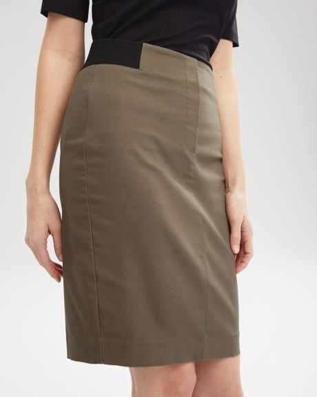 High-Waist City Skirt with Elastic Back