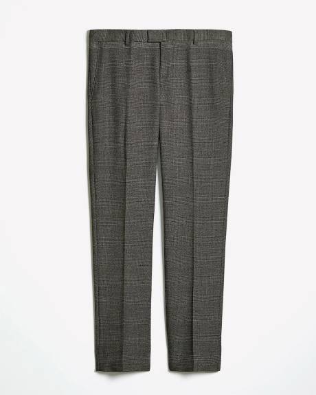 Slim-Fit Charcoal Checkered Suit Pant