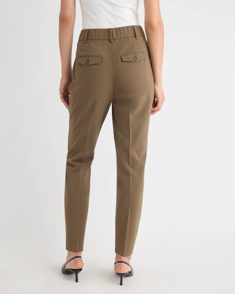 Teak Tapered-Leg High-Rise Ankle Pant