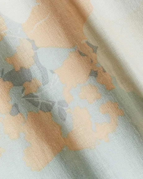 Short-Sleeve Linen-Blend Slim-Fit Shirt with Floral Print