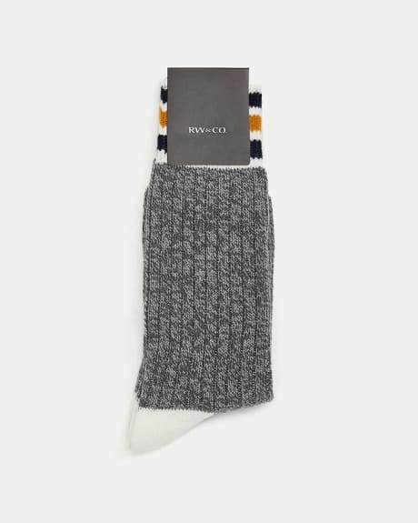 Wool Socks with Yellow Stripes