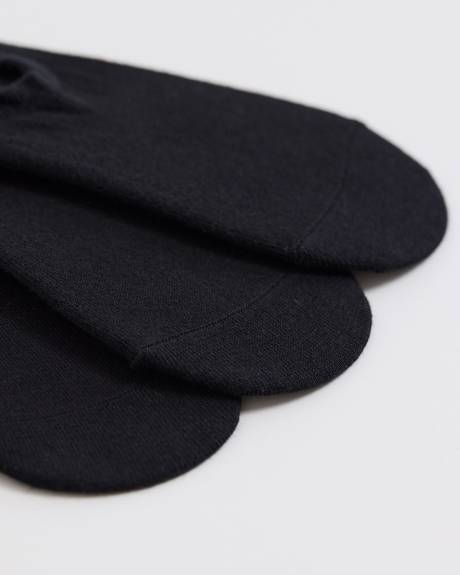 Solid No-Show Socks - 3 Pairs