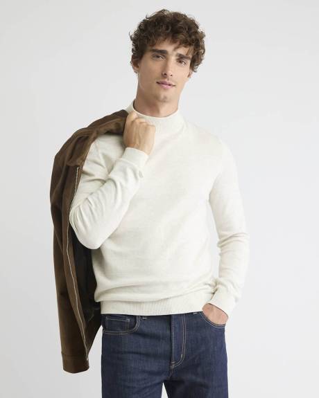 Long-Sleeve Mock-Neck Sweater