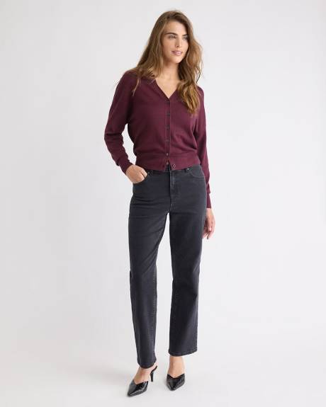 Cardigan à Manches Longues et Col V