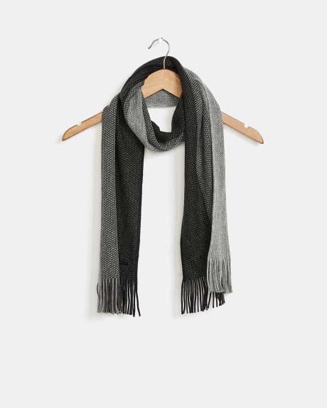 Charcoal Colour Block Scarf