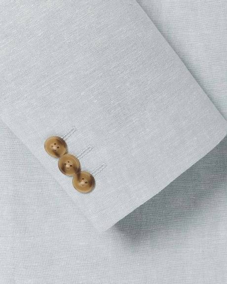 Light Blue Linen-Blend Blazer