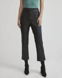 Faux Leather High-Rise Straight Leg Ankle Pant - 27''