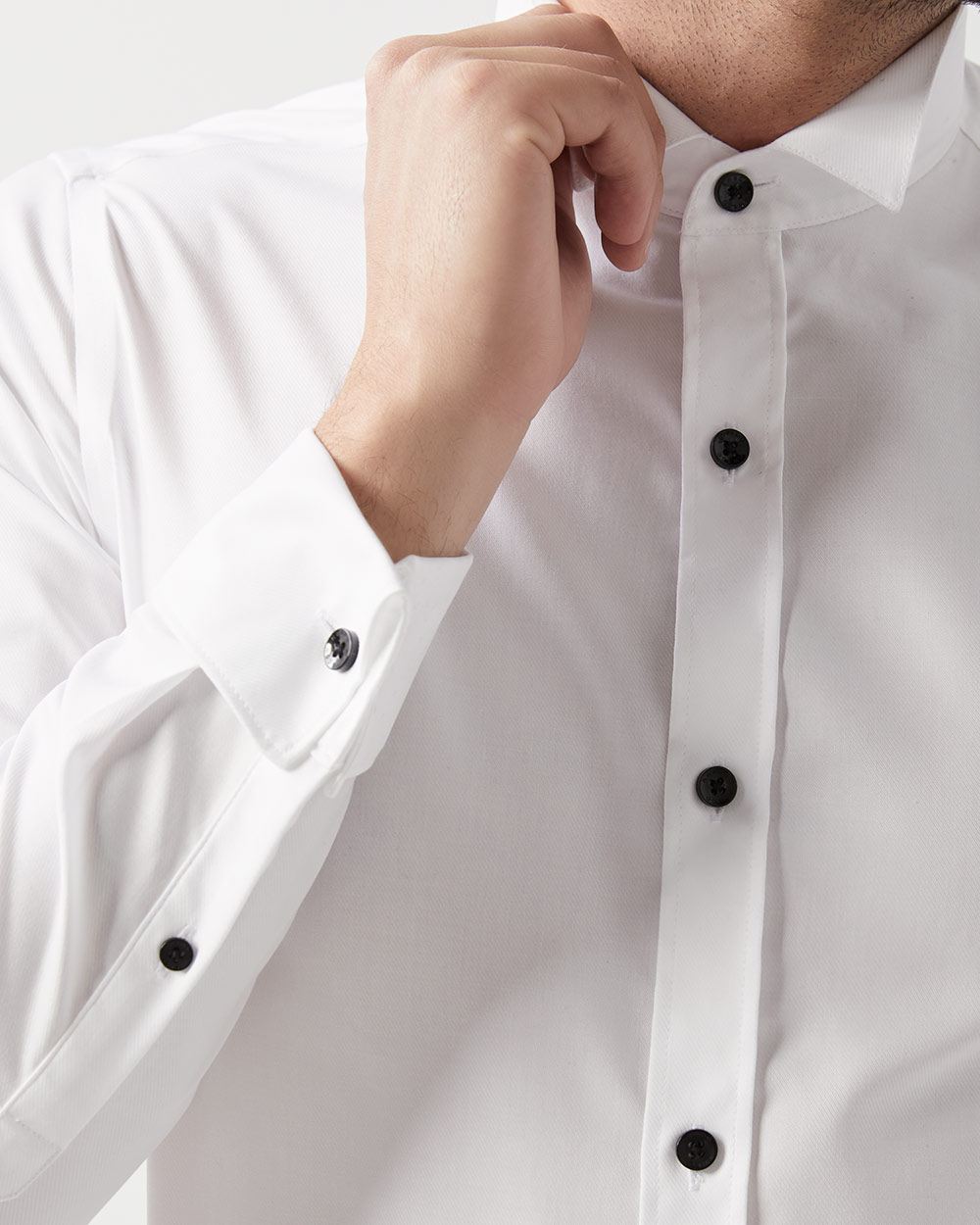 athletic fit tuxedo shirt