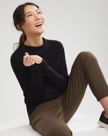Funnel-neck Cashmere-Like Sweater