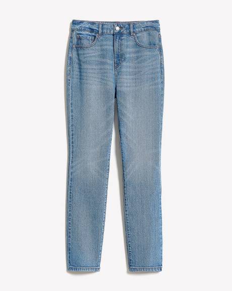Straight Slim-Leg High-Rise Jeans