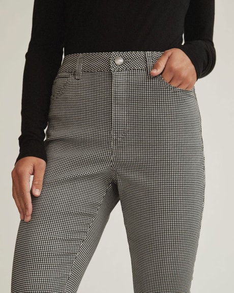 High Rise Natalie Jegging with Gingham Print - 28''