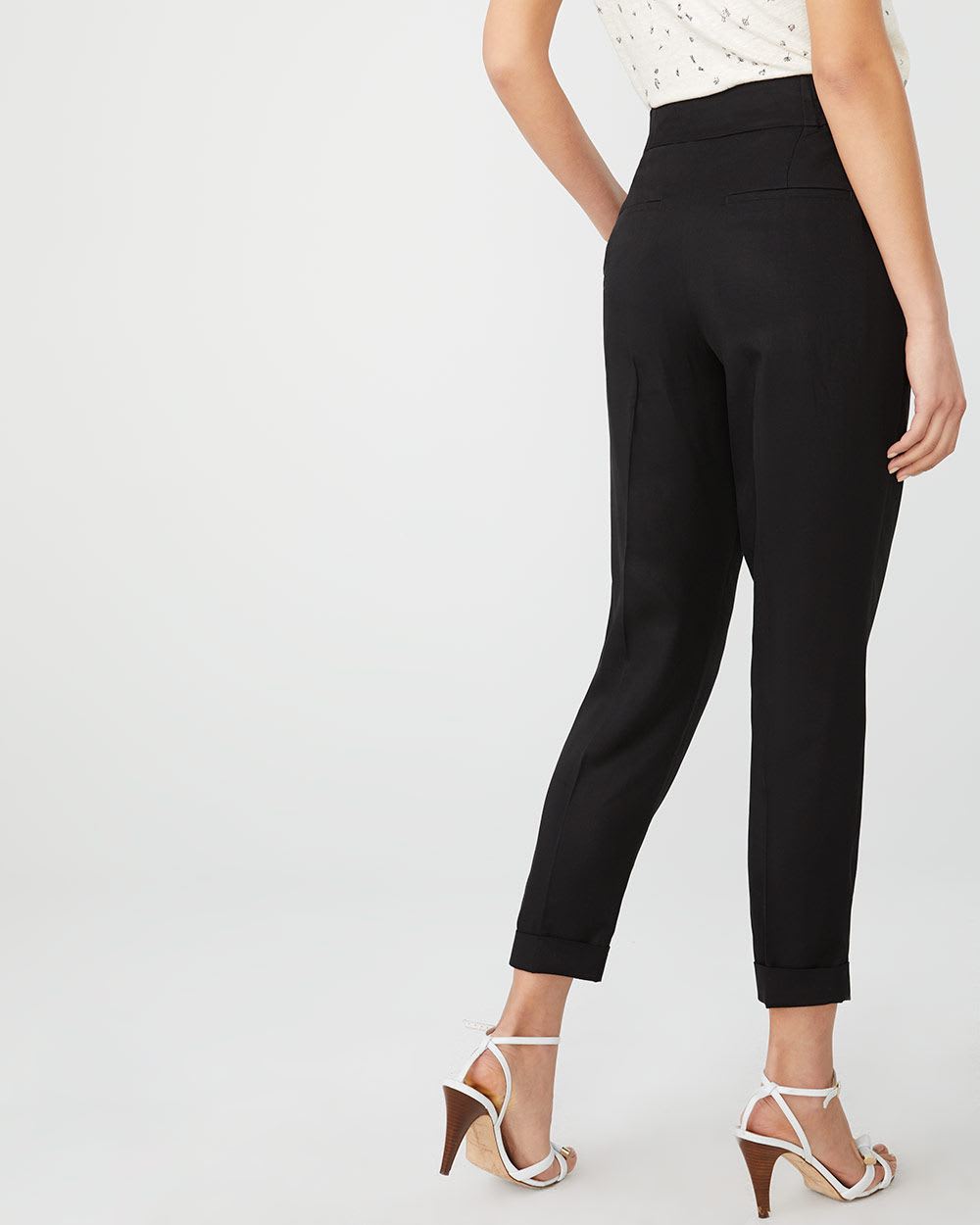 Flowy tencel ankle pant with cuff | RW&CO.