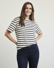 Relaxed-Fit Short-Sleeve Tee with Crew Neckline