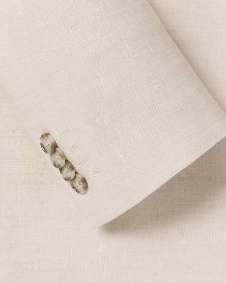 Slim Fit Stretch Linen Blazer