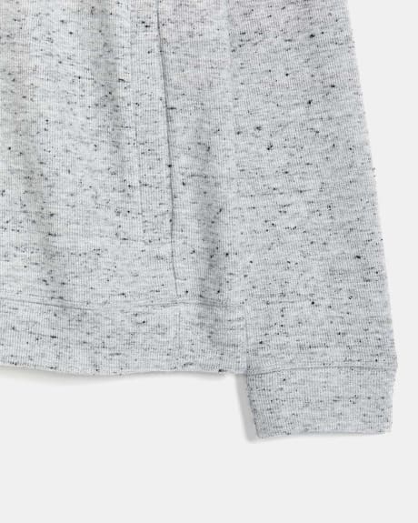 Fleece Zipped Mock-Neck Pullover