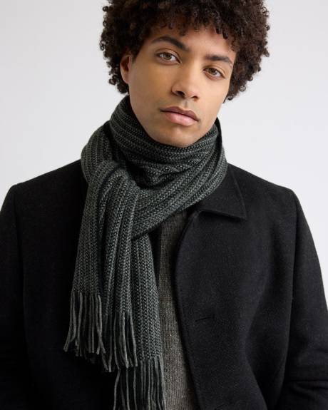 Foulard Rayé avec Franges