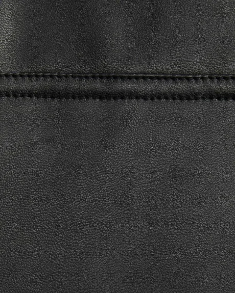 High-waist faux leather legging pant
