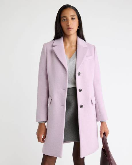 Classic Wool-Blend Three-Button Coat