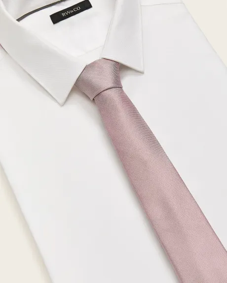 Cravate Régulière Rose Pâle Unie