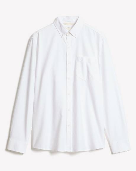 White Long-Sleeve Oxford Shirt