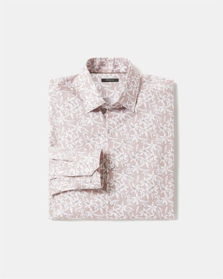 Rose Tailored-Fit Dress Shirt with Floral Pattern