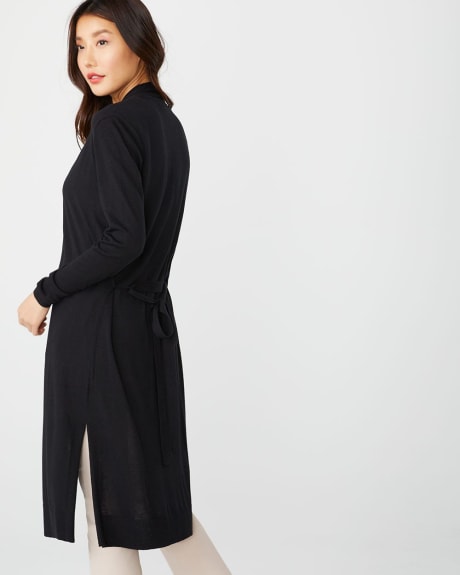 C&G Cashmere-like Belted duster cardigan