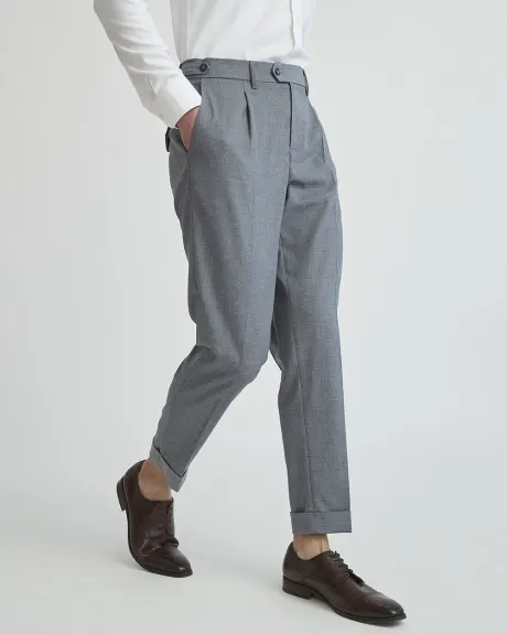 Pleated Cropped Pant with Cuff