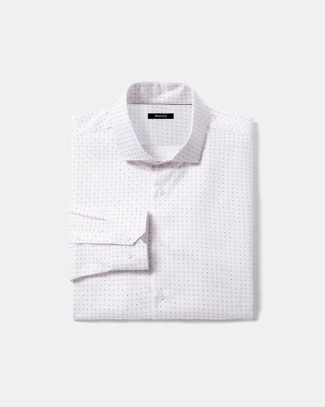 Tailored Fit Micro Geometric Floral Dress Shirt