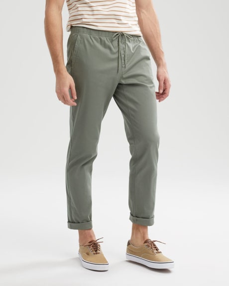 Casual Pant with Elastic Waistband and Drawstring - 32"