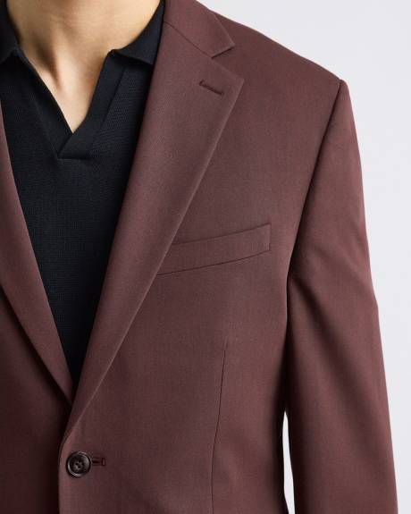 Slim-Fit Deep Berry Suit Blazer