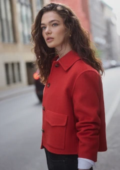 ジャケット・アウター theredthread S over tweed zip jacket THEREDTHREAD / ザレッドスレッド】S over tweed zip jacket