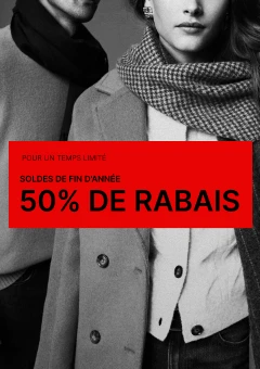 SOLDES DE FIN D'ANNÉE: 50 % DE RABAIS SUR LES ARTICLES À PRIX RÉGULIER