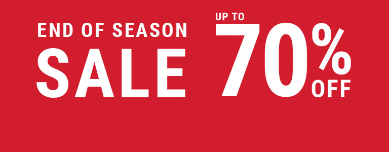 End of Season Sale Up to 70% off